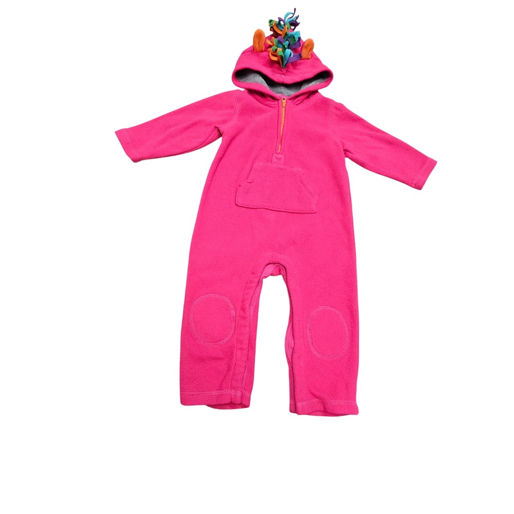 BabyGap Pink Fleece Hooded Bunting 18 24โ Months Warm Winter Whimsical Animal